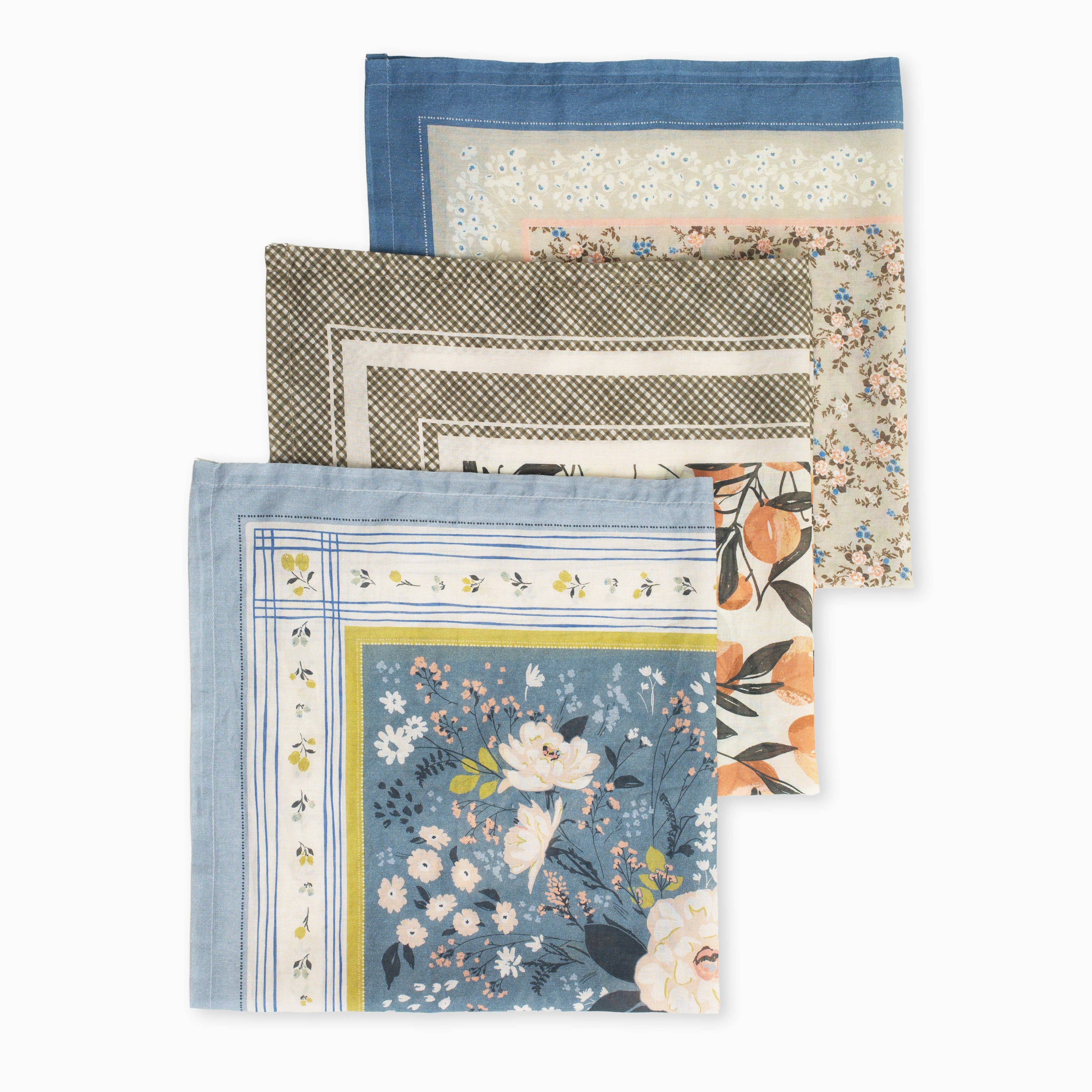 Flutterby Bandana | Orchard - Olive & Peach